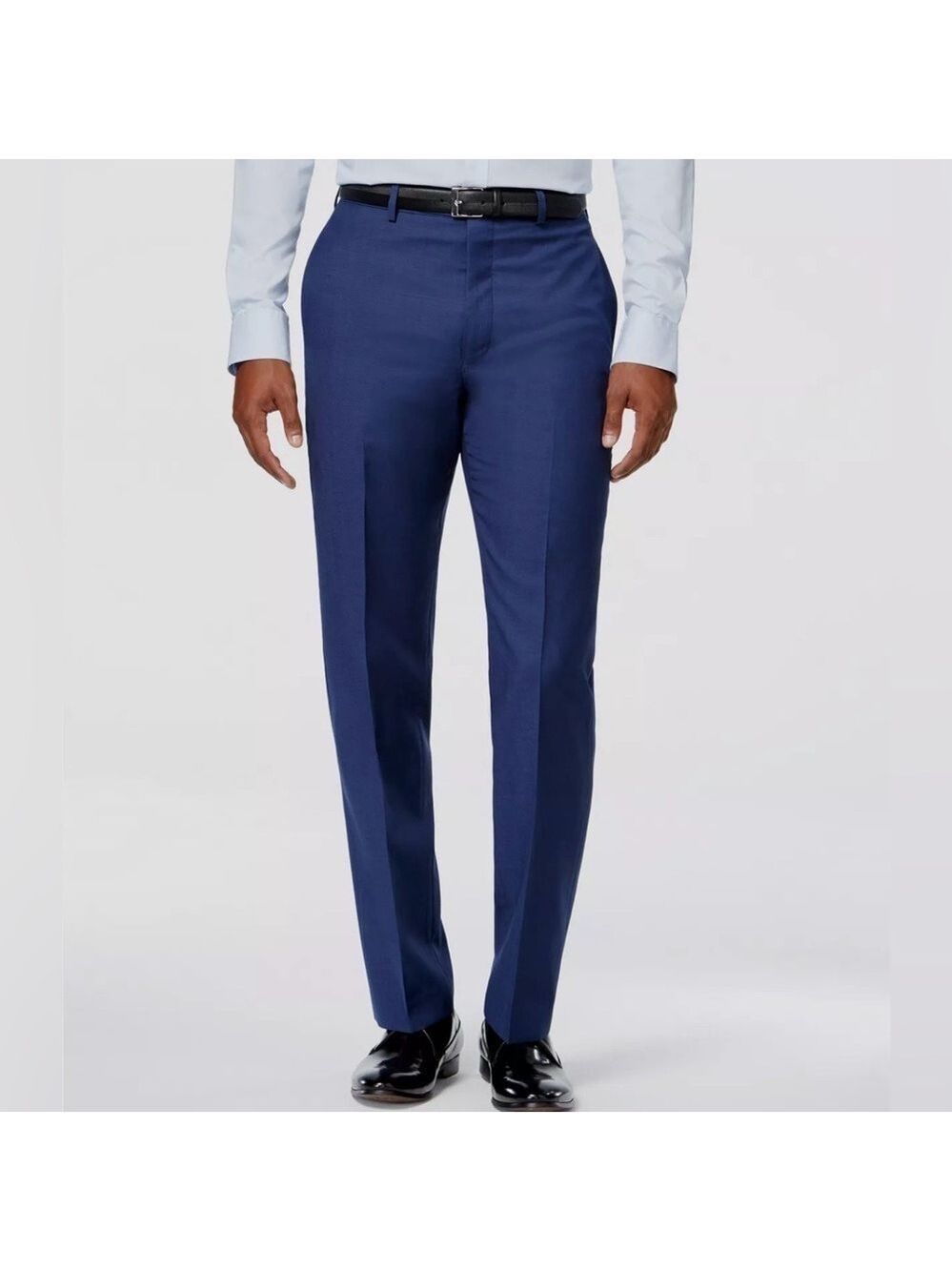 Calvin Klein Men’s Wool Slim Fit Stretch Blue Dress Suit Pants 40Wx30L - NWT